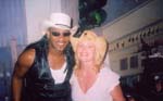 Kathy with Rockin Dopsie Jr in New Orleans 2005